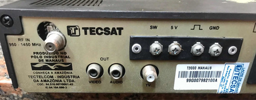 Receptor Parabólica Tecsat T3000 Sem Controle Usado (Usado)