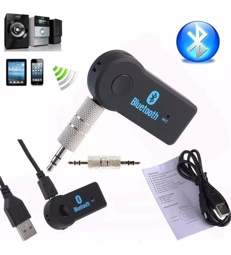 Receptor Audio Bluetooth Auxiliar Spotify Musica Auto