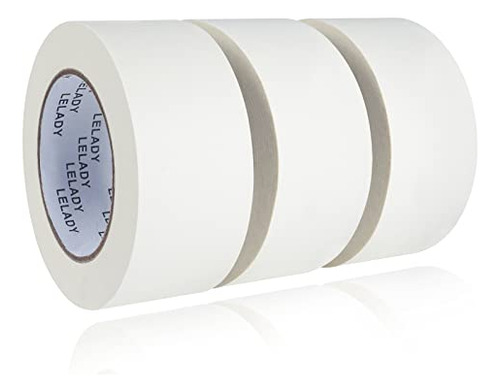 Masking Tape 2 Inch X 60 Yards - 3 Rolls, White Masking...