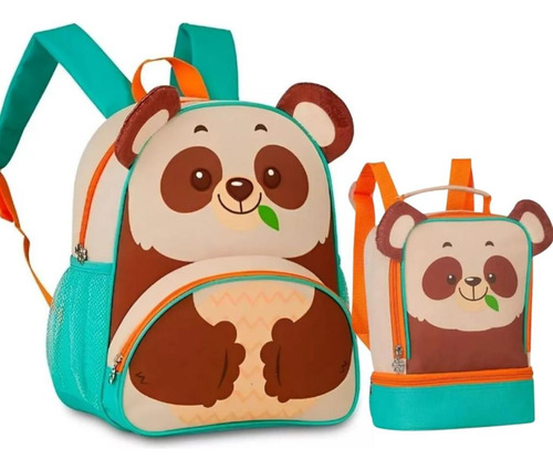 Mochila De Costas Panda Pandinha C/ Lancheira Térmica - Clio