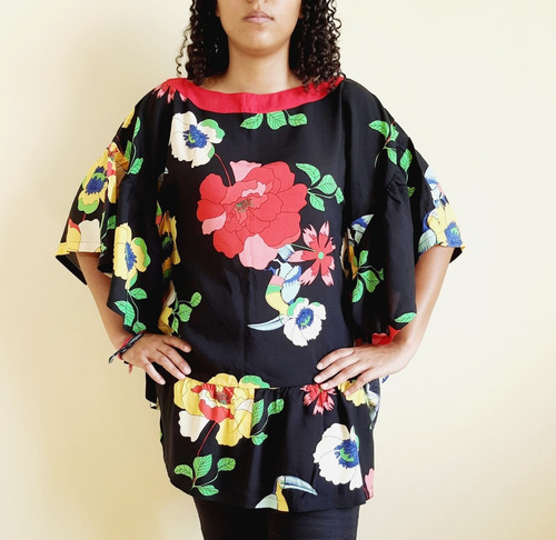 Imagem 1 de 8 de Blusa Túnica Feminina Tecido Catiane