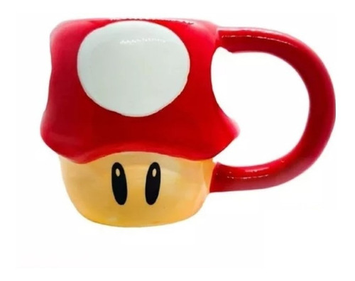 Tazon Taza 3d  Hongo Toad Rojo Super Mario Bross 