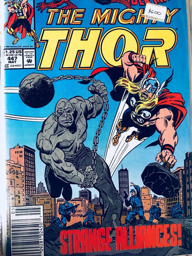 Comic The Mighty Thor #447. May 1992. Newsstand Dimsa.