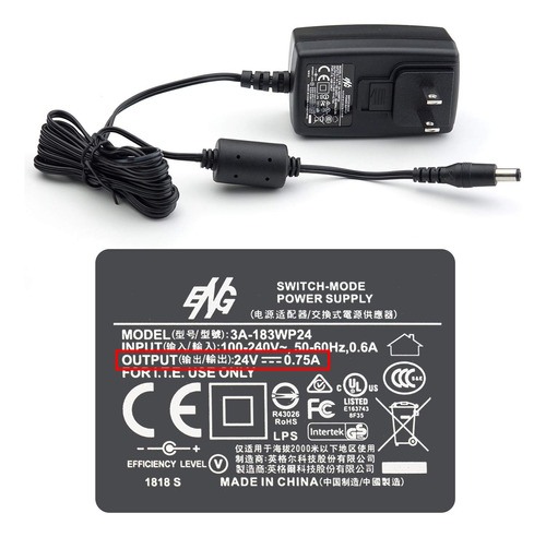 Plustek Adaptador De Corriente 24v 0.75a Para Z300, Ps186 Ps