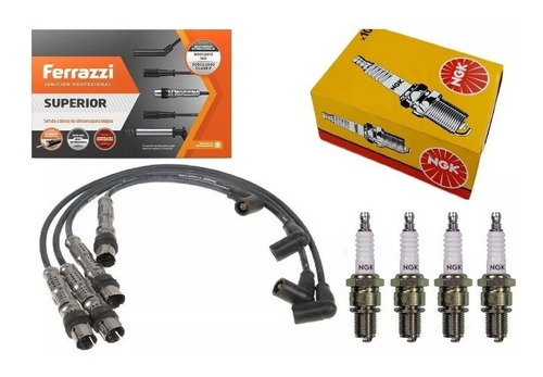 Kit Cables + Bujias Ngk Vw Gol Trend Voyage Saveiro 1.6 8v