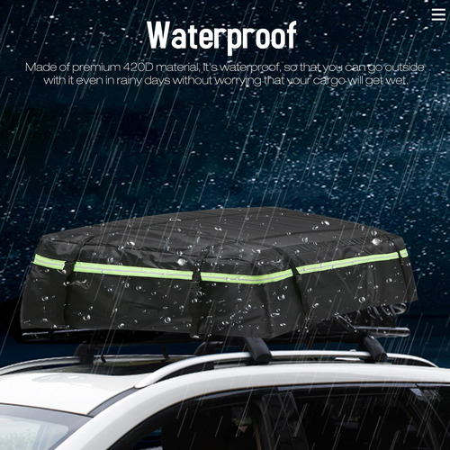 Imagen 5 de 8 de Negro/lwaterproof Bolsa De Carga Coche Portaequipajes Con No