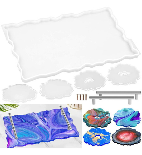 A Moldes For Bandejas Resina Silicona Moldes For Posavasos