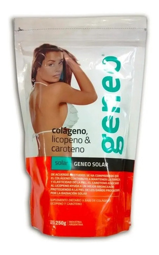 Imagen 2 de 2 de Geneo Solar Sobre X250 Grs Colágeno Licopeno Y Caroteno
