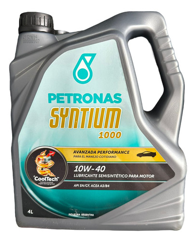 Aceite Motor Petronas Syntium 1000 10w40 4 L Semisintetico