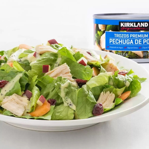 6 Latas Pechuga Pollo Kirkland Agua Trozos 2,124kg Alimento