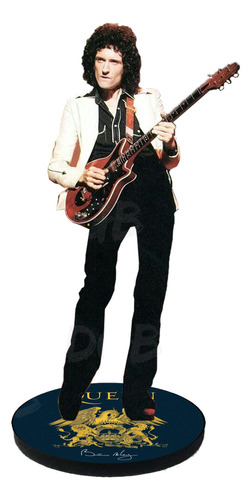 Brian May Figura 2d  Mdf Con Base 22cm Unicas