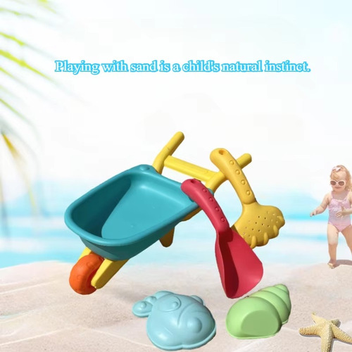 Juego De 5 Juguetes De Playa Para Cavar, Arena, Jugar A La P