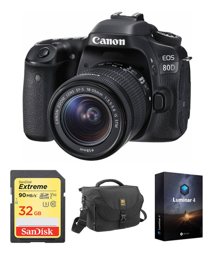 Canon Eos 80d Dslr Camara Con 18-55mm Lens And Accessory Kit