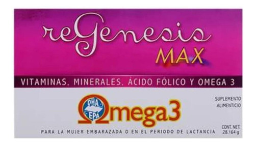 Kit De 3 Regenesis Max Caja Con 30 Cápsulas Sin Sabor