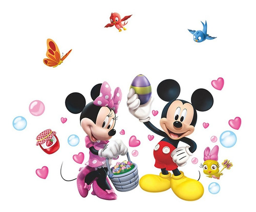 Vinilo Decorativo De Pared Mickey Y Minnie Adhesivo Sticker