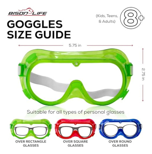 Bison Life Gafas De Seguridad Para Niños, Gafas