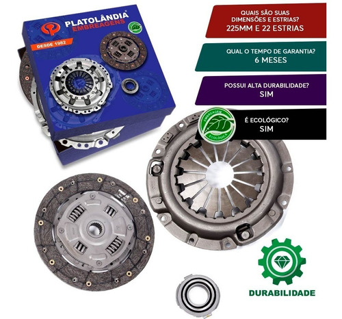 Kit Embreagem Remanufaturada Kia Besta 2.2 - 1986 A 1998