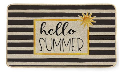 Hello Summer - Tapete De Puerta De 17 X 29 Pulgadas, Decorac