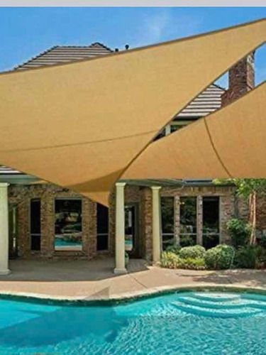 Malla Sombra Velaría Triangular 3x3x3 Y 2x2x2 Combo 2 Pz