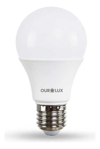Lampada De Led Ourolux Kit Com 10unidades A60 09watt- 6500k Cor Da Luz Branco-frio