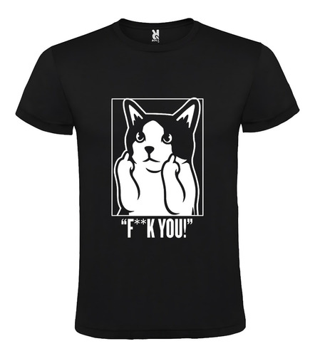 Polera  Gato - Fuck You 