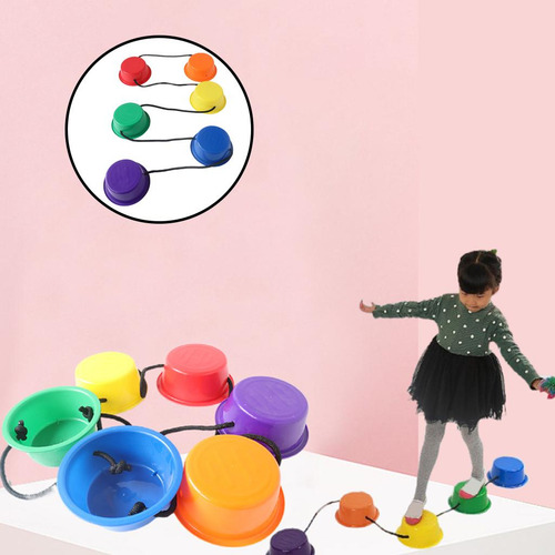 2 Set Kids Stepping Stones Balance Juego Fitness Outdoor