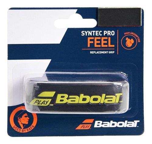 Cushion Grip Babolat Syntec Pro Feel- Preto/amarelo- Nadal
