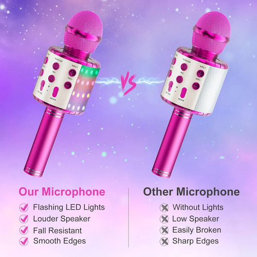 Micrófono De Karaoke Con Cambio De Voz Para Niños, Micrófono