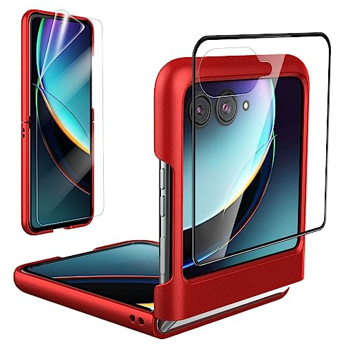 Funda Delgada Para Motorola Razr Plus 2023 Rojo Pc