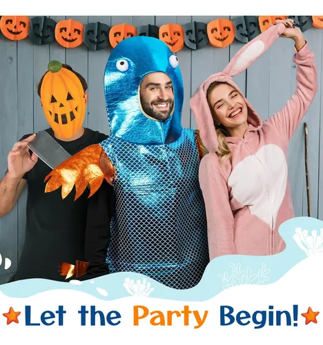 Disfraz De Pez De Halloween Para Adulto – Mono De Animal Marino, Divertido Y Ligero Para Fiestas