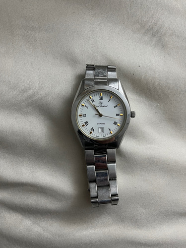 Reloj Usado Jughans Analógico Hombre Plateado Plateado Blanco (Usado)