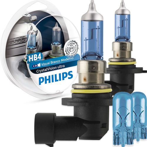 Imagem 1 de 6 de Kit Lâmpada Philips Crystal Vision Ultra Hb4 51w-12v 4300k