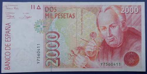 Espanha: Bela Cédula De 2000 Pesetas 1992 -  Soberba Escassa