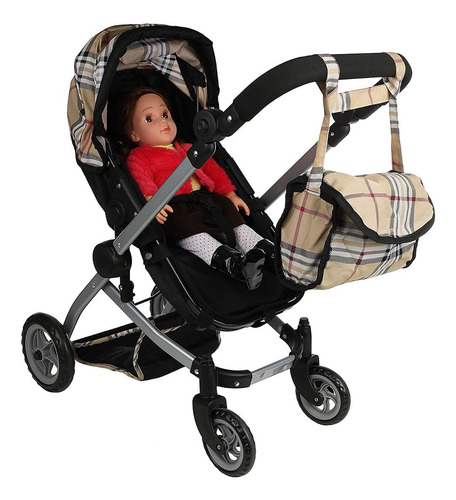 Doll Pram Mommy & Me Babyboo Foldable Stroller W/ Basket Bei
