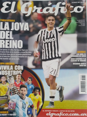 El Grafico 4470 Dybala,guia Pocket Y Fixture Copa America 16