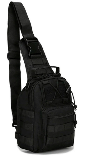 Imagen 1 de 1 de Mochila Tactica Militar Multiusos Campismo Negra D3017