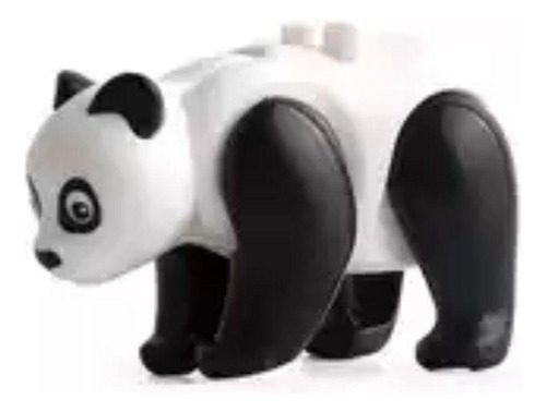 Boneco Blocos De Montar Coleção Animais - Urso Panda