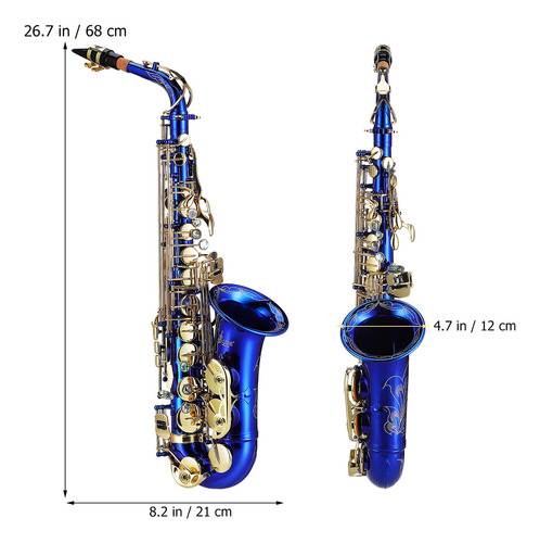 Saxofón Alto En Mi Bemol Con Grabado En Latón Eb Alta Calida