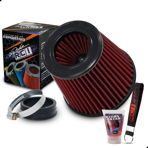 Filtro Ar Esportivo Duplo Fluxo Grande Intake 3pol Rci