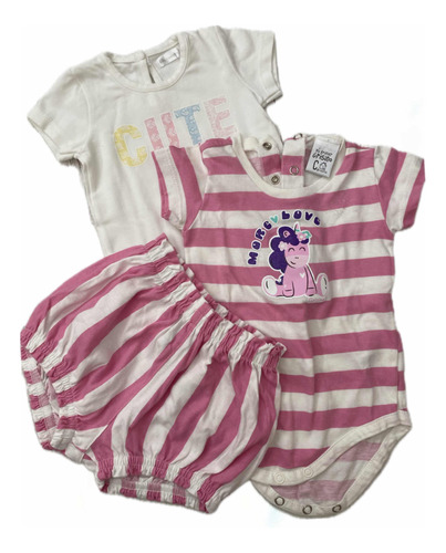 Conjunto Bodys Short Bebé Grisino- Cheeky Baby 0-3m