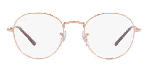 Armação De Grau Feminina Ray Ban David Rb3582v 3094 51mm Cor Rose Gold/vinho Brilho