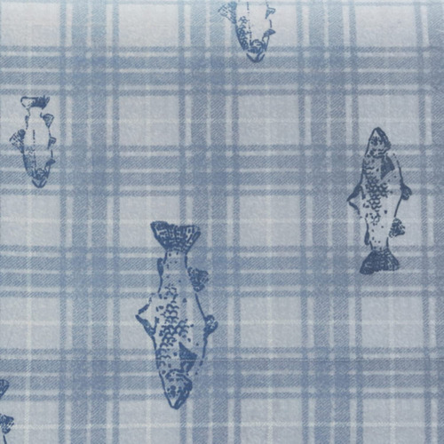 Juego De Sábanas De Percal De Algodón Matrimonial Azul Cuadr