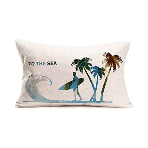 Funda De Almohada Cita  To The Sea , Palabras Vintage D...