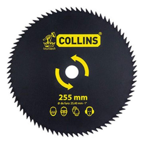 Disco De Corte Para Roçadeira 80 Dentes Hss 255mm Collins