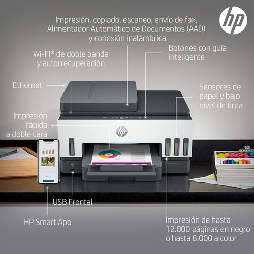 Multifuncional Hp Smart Tank 790 Tinta Continua Color Wi-fi Blanco/gris