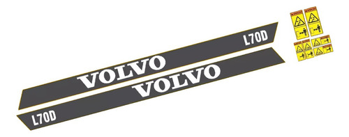 Kit De Adesivos Pá Carregadeira Compatível Com Volvo L70d