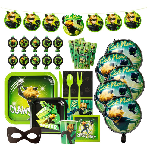 Kit De Fiesta En Una Caja Mighty Mojo Miraculous Ladybug Cat