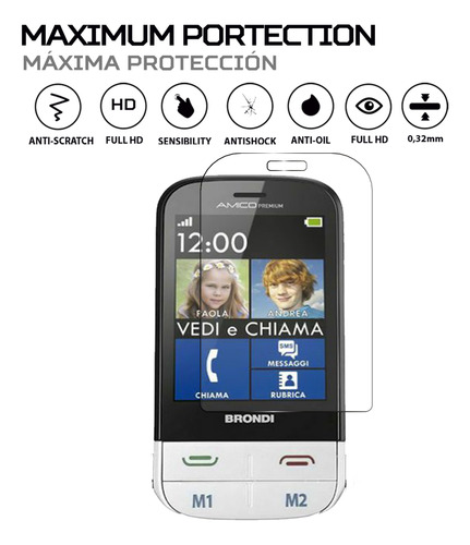 Protector Pantalla Antishock Para Brondi Amico Premium