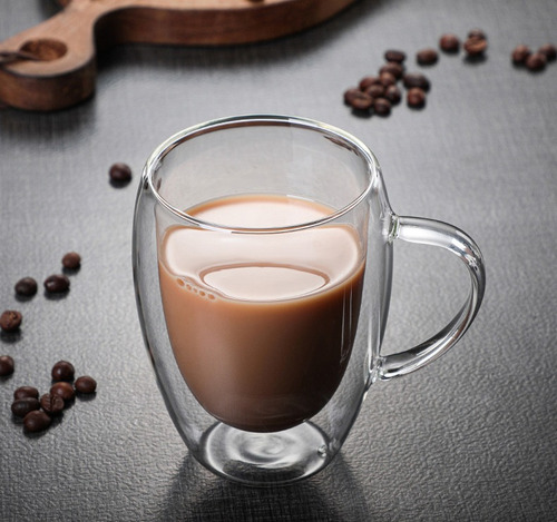 Tazon Café Leche Te Doble Pared 450ml Frio Caliente