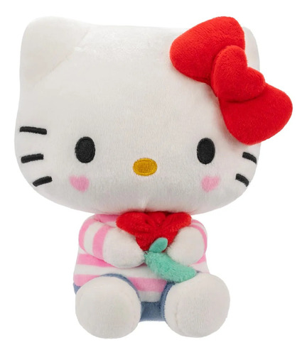Pelúcia Hello Kitty E Amogos Hello Kitty Rosa 15cm 